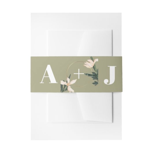 Roze blos bloem cirkel save the date kaart uitnodigingen wikkel (Voorkant Voorbeeld)