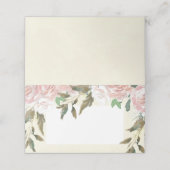 Roze blos bloemenivoor bruiloft plaats kaart plaatskaartje (Buitenkant ongevouwen)