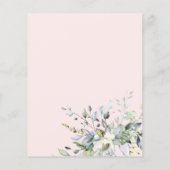 Roze blos geometrische budget bruiloft uitnodiging (Achterkant)