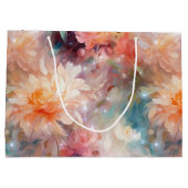 Roze Blos Perzik Oranje Bloemig  Groot Cadeauzakje (Achterkant)