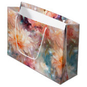 Roze Blos Perzik Oranje Bloemig  Groot Cadeauzakje (Voorkant Gekanteld)