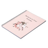 Roze Blos Roetkever Notitieboek (Linkerzijde)