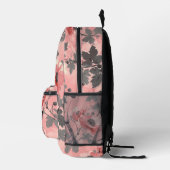 Roze, blos, rood maanbloem patroon bedrukte rugzak (Rechts)