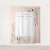 Roze Blos Touw Bruiloft Feest Foto Achtergrond Wandkleed (Voorkant)