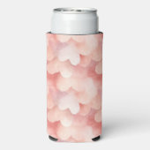 Roze Blos Witte Harten Seltzer Blikjeskoeler (Seltzer Achterkant)