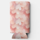 Roze Blos Witte Harten Seltzer Blikjeskoeler (Achterkant)