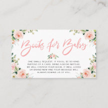 roze blosems bloemen boeken voor baby kaart