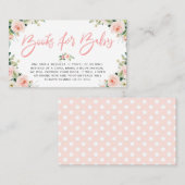 roze blosems bloemen boeken voor baby kaart visitekaartje (Voorkant / Achterkant)