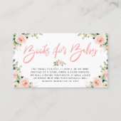 roze blosems bloemen boeken voor baby kaart visitekaartje (Voorkant)