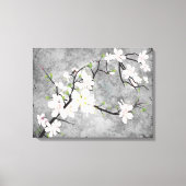 Roze Blossom Bird Canvas Afdruk (Voorkant)