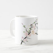 Roze Blossom Bird Koffiemok (Voorkant links)