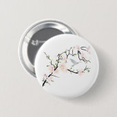 Roze Blossom Bird Ronde Button 5,7 Cm (Voorkant /achterkant)