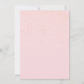 Roze Blossom Oval Gold Lijst Weddenschap Kaart (Achterkant)