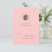 Roze Blossom RSVP Kaartje (Staand voorkant)