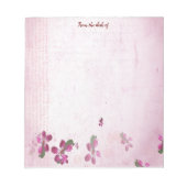 Roze Blossom -stijl Notitieblok (Voorkant)