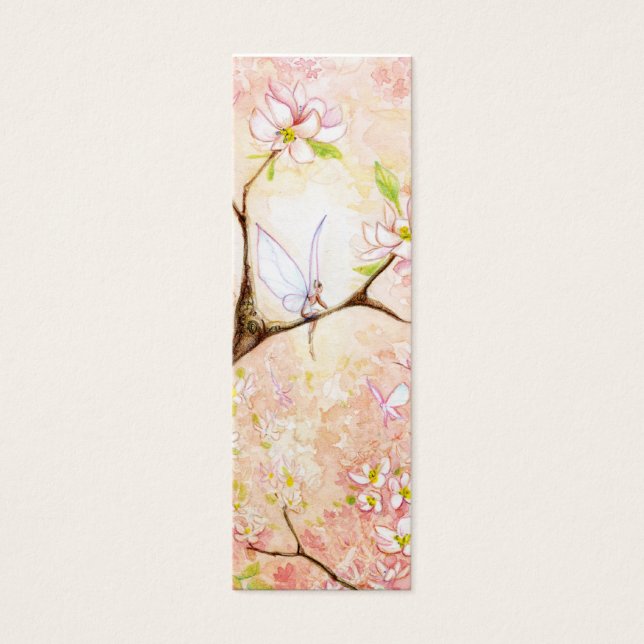 Roze Blossom Uitzicht Bladwijzer Mini Visitekaartjes (Voorkant)