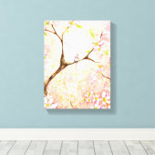 Roze Blossom Uitzicht Canvas Afdruk (Insitu (Houten vloer))