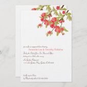 Roze Blossom Wedding Engagement Party nodigt uit Kaart (Voorkant / Achterkant)