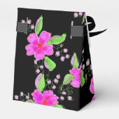 Roze , blote chocoladedoos in zwart bedankdoosjes (Achterkant)