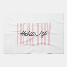 Roze blote gezonde leefgewoonten Life Kitchen Towe