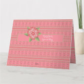 Roze blote Kaart van de Birthday (Achterkant)