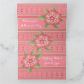 Roze blote Kaart van de Birthday (Binnen)