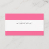 Roze blote, levendige haarklokketels voor blaasjes afsprakenkaartje (Achterkant)