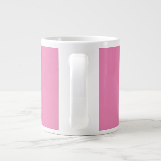Roze blote monogram Moderne Minimale Naam Initiale Grote Koffiekop (Achterkant)