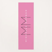 Roze blote monogram Moderne Minimale Naam Initiale Yogamat (Voorkant)