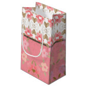  roze blote tas met cadeaus klein cadeauzakje (Achterkant Gekanteld)