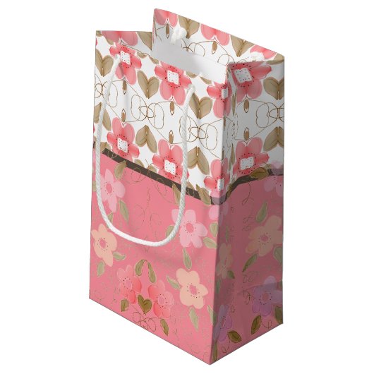  roze blote tas met cadeaus klein cadeauzakje (Achterkant Gekanteld)