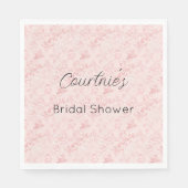  roze blozen parel vrijgezellenfeest servet (Voorkant)