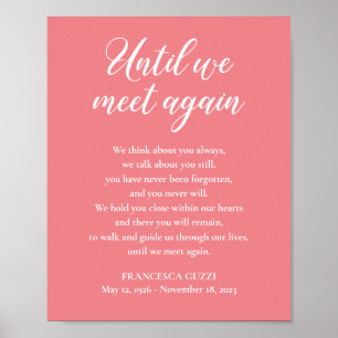 Roze blozen tot we elkaar weer ontmoeten herdenkin poster