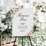 Roze blozen vrijgezellenfeest Stapelstaaf Poster<br><div class="desc">Een florale vormgeving met prachtige roze bloemen met een blote waterverf. De tekst en de kleuren op dit poster van het teken kunnen worden uitgegeven.</div>