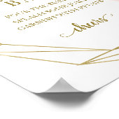 Roze Blozende Bloemige Geometrische Mimosa Bar Bor Poster (Hoek)