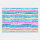Roze & Blue Aztec Indische Patroon Inpakpapier Vel (Voorkant)