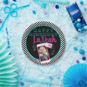 Roze|Blue Cellphone Foto Sociale Media Dag Papieren Bordje (Feest)