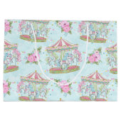 Roze Blue Circus Carrousel Pony Groot Cadeauzakje (Achterkant)