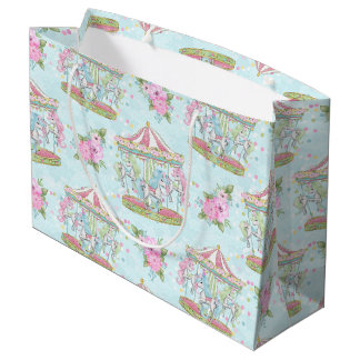 Roze Blue Circus Carrousel Pony Groot Cadeauzakje