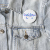 Roze & Blue Dachshund Ronde Button 5,7 Cm (In situ)