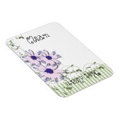 Roze Blue Daisy Flowers Green Gingham Dishwasmachi Magneet (Rechterzijde)