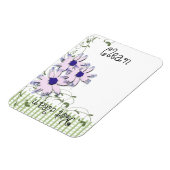 Roze Blue Daisy Flowers Green Gingham Dishwasmachi Magneet (Linkerzijde)