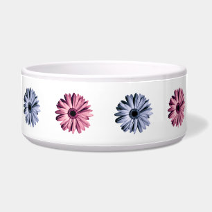 Roze & Blue Daisy Pattern Voerbakje
