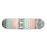 Roze Blue Grey Abstract Aztec Tribal Print Patroon