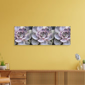 Roze - Blue-Grey Echeveria "Roos" Succulent Plan Canvas Afdruk (Insitu (Woonkamer))