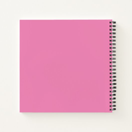 Roze Blue Groovy Sketchbook - Gepersonaliseerde na Notitieboek (Achterkant)
