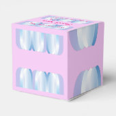 Roze blue Heart Favor Box Bedankdoosjes (Achterkant)