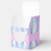 Roze blue Heart Favor Box Bedankdoosjes (Geopend)