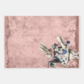 Roze Blue Herald White Rabbit Alice in Wonderland Inpakpapier Vel (Voorkant 2)