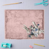 Roze Blue Herald White Rabbit Alice in Wonderland Tissuepapier (Craft)